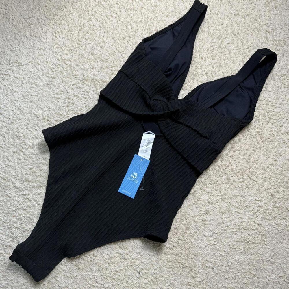 Cupshe Ribbed & Ruched‎ One Piece SMALL NWT - Picture 2 of 5